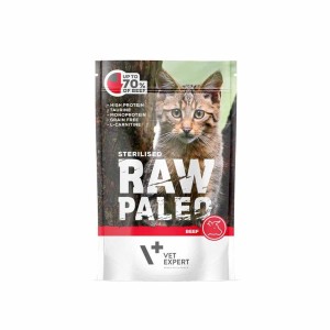 RAW PALEO STERILISED BEEF 100g - mokra karma dla kotów sterylizowanych