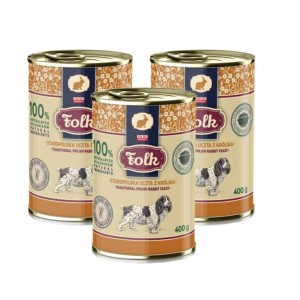 3x FOLK DOROSŁY KRÓLIK 400G