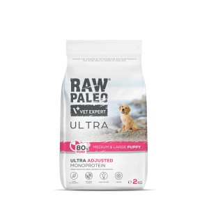 RAW PALEO ULTRA PORK PUPPY MEDIUM/LARGE - z wieprzowiną dla szczeniąt ras średnich i dużych 2kg