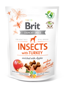 Brit Care Dog Crunchy Cracker, owady, indyk i jabłka 200g