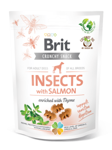 Brit Care Dog Crunchy Cracker, owady, łosoś i tymianek 200g
