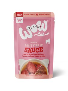 WOW CAT - kawałki wołowiny w sosie 85g