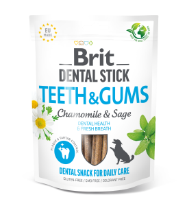 Brit Dental Stick Teeth & Gums, rumianek i szałwia 251g