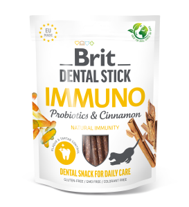 Brit Dental Stick Immuno, z probiotykami i cynamonem 215g