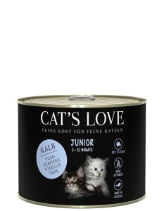 CAT'S LOVE Junior cielęcina z olejem z łososia 200g