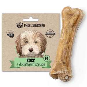 Paka Zwierzaka Kość M ze strusiem